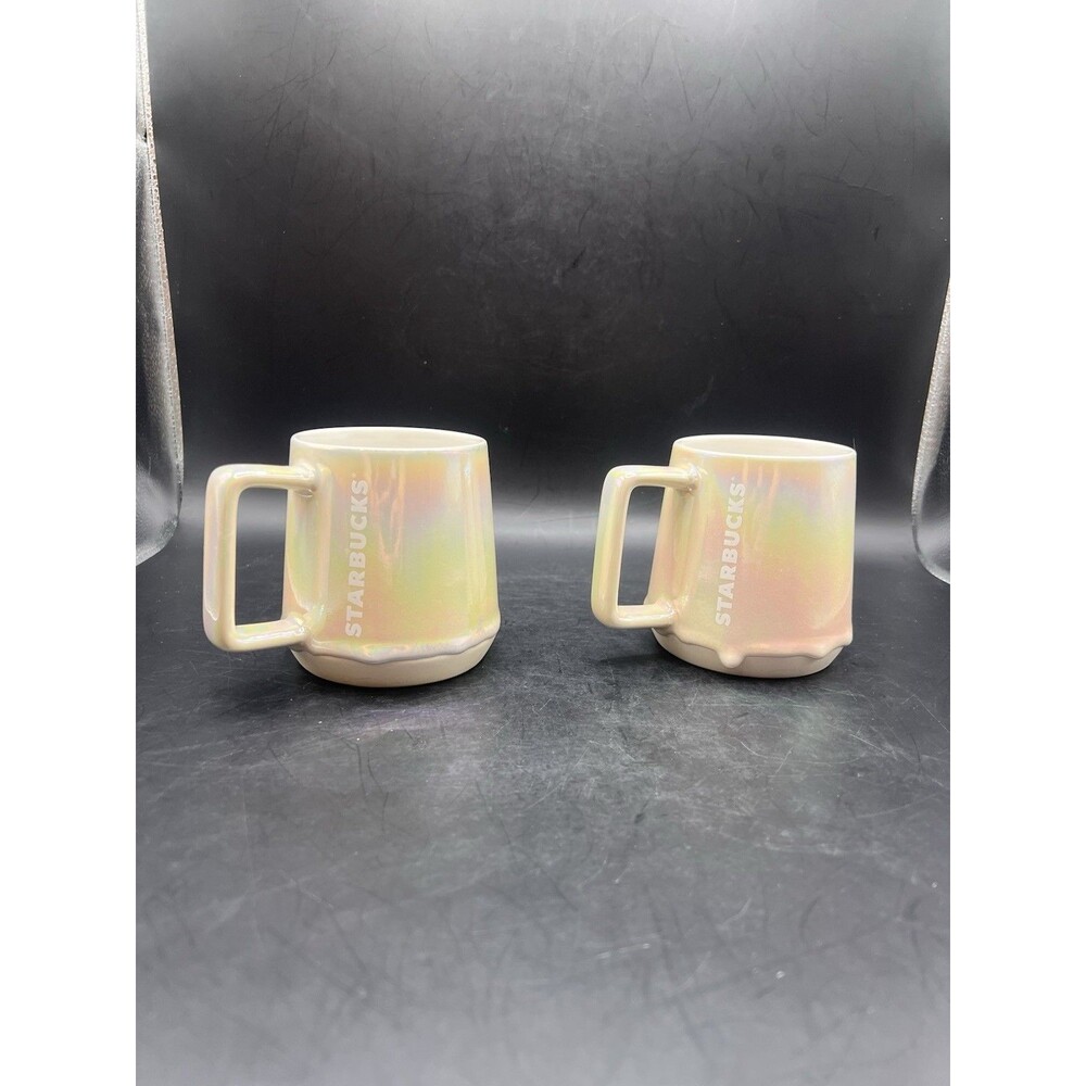 2019 Starbucks Holiday Mugs Iridescent Pearl Melt Drop Ceramic 12oz Coffee Mug